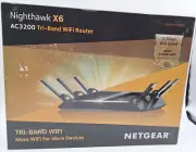 NETGEAR NIGHTHAWK X6 AC3200 TRI-BANK WIFI ROUTER MODEL R8000
