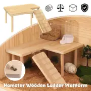 Hamster Wooden Ladder Platform Mice Cage Accessories Hamster Climbing Stairs Toy