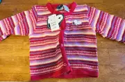 H&M Kids Multicolored Striped Peanuts Snoopy Cardigan New Size 2t