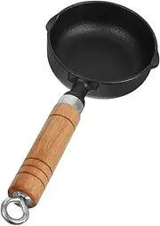 Hoement Cast Iron Sauce Pan Large Pot Casserole Dish with Lid Saucepan Butter Warmer Milk Pan Support Frying Small Pot Fryer Baking Dish Hotpot Mini Saucepan Egg Poacher Casserole Egg Iron