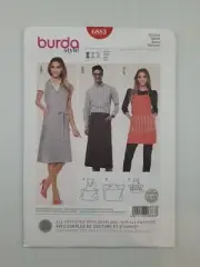 Burda Sewing Pattern 6883 Adult Unisex Aprons Pattern Size 3 styles NEW