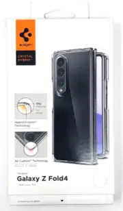 Spigen Crystal Hybrid Case for Samsung Galaxy Z Fold4 Crystal Clear Retail Pack