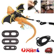 Lizard Harness Leash Bearded Dragon+Cool Leather Wings Reptile Adjustable 3 Size