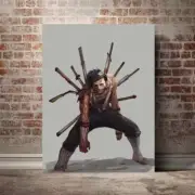 Naruto Poster Anime Peripherals Mural Canvas Painting Decoration Room 42x60cm H