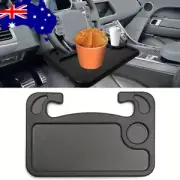 2 in 1 Car Steering Wheel Desk ABS Steering Wheel Tray Car Laptop Food Table