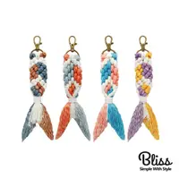 在飛比找momo購物網優惠-【Bliss BKK】美人魚編織流蘇吊飾 包包搭配首選(4色