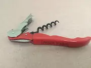 Noble Vines Corkscrew Doubled Hinged Waiters Wine Bottle Opener Foil Cutter Red