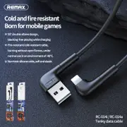 Phone Cable REMAX Lightning 2.1A Fast Charge Data Cable 90° elbow design White
