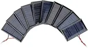 10Pcs 5V 30mA Mini Solar Panels for Solar Power Mini Solar Cells DIY Electric Toy Materials Photovoltaic Cells 53x30MM(5V 30mA 53x30MM)