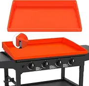 Jacooxi Silicone Griddle Mat 36 Inch for Blackstone Grill, Upgraded Blackstone Griddle Full Wrap Mat, Heavy Duty Food Grade Silicone Outdoor Griddle Cover Accessories, Orange