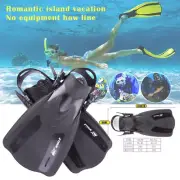Diving Swimming Flipper Adjustable with Heel 36-47 Size Adult Short Scuba Shoes