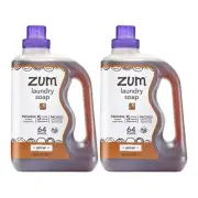 2 Pack Zum Laundry Soap by Indigo Wild - Liquid, Plant-Based Soap with Baking