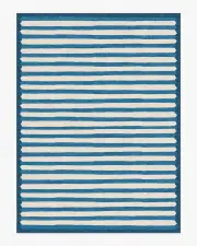 275' x 365' | Machine Washable Runner Rug | Kid & Pet Friendly | Indoor Rug | Elin Stripe Indigo Rug by goop | Ruggable