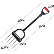 Dirt Turner Manual Dirt Turning Rake Deep Turning Tools Farm Fork Tools