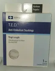 Covidien T.E.D. Anti-Embolism Stockings Thigh Length, 1 Pair 18 mm/Hg-Medium