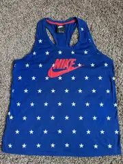 NWOT Nike Patriot Racerback Graphic All Over Stars Tank Top Women’s Large