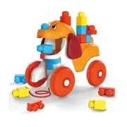 New 2020 Mega Bloks Pull-Along Puppy Preschool Building Set with Block Pooping