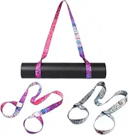 QEXUJOW Yoga Mat Strap, Adjustable, Pink, Nylon, Classic, Loop Fastener