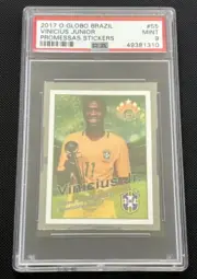 2017 O Globo Brazil Promessas Stickers VINICIUS JUNIOR #55 PSA 9 Mint (RC)
