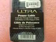 4-pin Molex to 4-pin Floppy & SATA Sleeved Cable 6 in.
