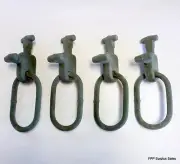 Cargo Towing Rings w/ T-Hook (Set of 4) Heavy Duty Military Recovery D-Ring