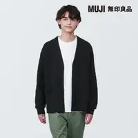 在飛比找momo購物網優惠-【MUJI 無印良品】男二重織Ｖ領開襟衫(共4色)