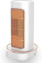 Space Heater, Yakiter 90° Automatic Head Shaking Fan Heater, 1300W Energy Saving Heater with 2 Temperature Settings, Portable Fast Heating Ceramic Heater for Home, Office Desk(White)