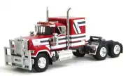 DCP red w/stripes Mack Superliner Magnum sleeper tractor new no box 1/64