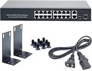 16-Port Gigabit Ethernet Unmanaged PoE Switch with 2 Gigabit Uplink, 1 Gigabit SFP, IEEE802.3af/at