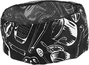 [DEARMAMY] Chef Hat Chef Hat for Food Service Cooking Food Cap Sushi Beanie Black Kitchen Cap Cooking Beanie Polyester