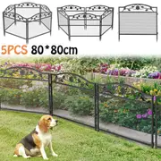 5Pack DIY Foldable Garden Fence Elegant Path Edging Fence Animal Barrier Border