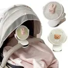 Rechargeable Baby Cart Stroller Fans Bear Bunny Handheld Electric Fan Home