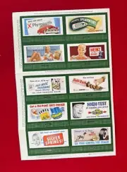 ORIGINAL LIONEL 1952 UNCUT BILLBOARD SHEET - NICE