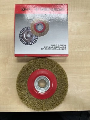 Brass Coated 8”/200mm Bench Grinder Wire Wheel
