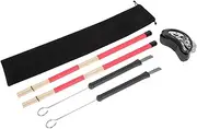 ibasenice Drum Set Drum Brush Kit Set with Wire Drum Brush and Foot Tambourine for Jazz Drum Practice