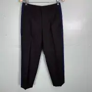 Club Monaco Ryanne CB Pant Tuxedo Side Stripe Black Blue Sz 6 Cropped Pants