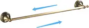 Antique Towel Bar,Adjustable Towel Holder Rod Brass Bathroom Accessories Expandable 15.2 to 27.8 Inch Vintage Wall Mount