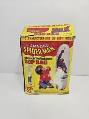 The Amazing Spider-Man & Incredible Hulk 48” Inflatable Bop Bag NIB Marvel 1981