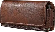 Mobile Phone Belt Bag Leather with Belt Loop, Mobile Phone Case Leather Belt Men, Compatible with Samsung Galaxy Z Fold 6/Z Fold 5/Z Fold 4/Z Fold 3/Z Fold 2/Z Fold 2019, Multifunctional Mobile Phone
