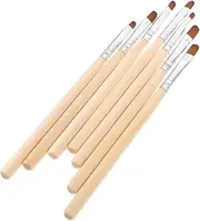 Healeved Nail Art Brush Set 7-piece Cleaning Brushes Pen Soft Bristles Portable