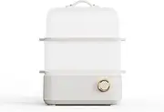 Rapid Egg Cooker Boiler, 12 Egg Capacity Electric Egg Cooker for Hard Boiled Eggs, Soft, Medium, Poached Eggs, Food & Vegetable Steamer for Breakfast, Over-Heat Protect, One-Touch Button