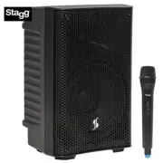 Stagg 8" 125W Bluetooth Battery Powered Active Speaker With Microphone AS8B US