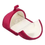 Velvet Ring Box Mini Ring Holder Jewelry Organizer Storage Case Ring Red