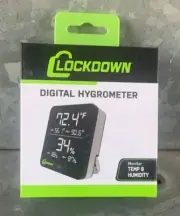 LOCKDOWN HYGROMETER Monitors Temperature & Humidity