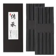 10 Pairs Fiberglass Chopsticks, Reusable Alloy Chop Sticks Non-slip Chopstick...