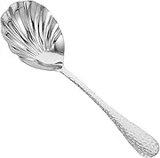 SOLUSTRE Elegant Stainless Steel Serving Spoon Hammered Design Large Utility Spoon for Mixing and Serving Tableware for Home and Kitchen Decor