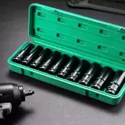 1/2Inch Drive 6-Point Impact Socket Set Metric Size Carbon Steel Impact with Box