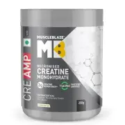 MuscleBlaze Creatine Monohydrate CreAMP Powder, Unflavoured | 80 Serving 250gm