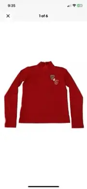 DOLCE & GABBANA Kids Sweater Red Cotton Long Sleeves Pullover s.Tag 12 400usd