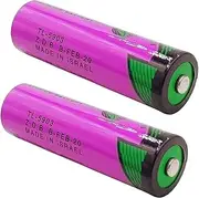 2Pcs TL-5903 3.6V 2400mAh AA Lithium Battery for Tadiran TL-5903 SL-360 S7-400 ER14500 ER14505 TL-2100 6ES7971-0BA00, for Siemens PLC Machine, CNC Machine (2Pcs)